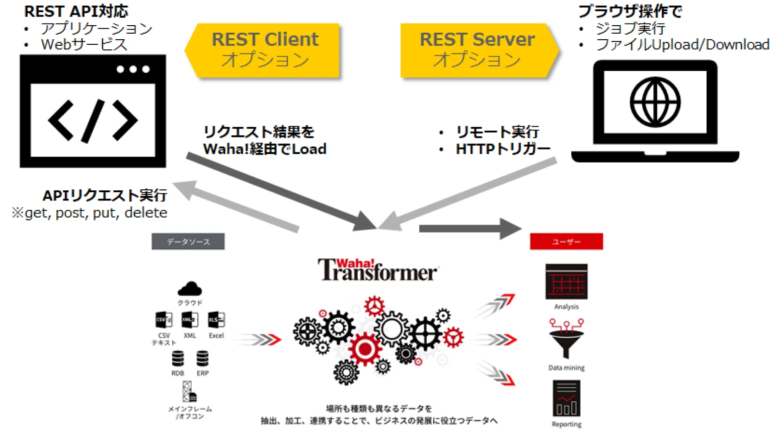 Waha! Transformer の REST API オプション概要